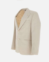 Blazer in lino e cotone 50514657 255 BOSS