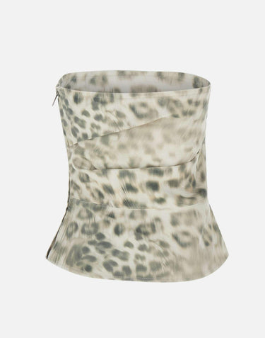 "Printed denim top" 114504 2930 ROTATE BIRGER CHRISTENSEN