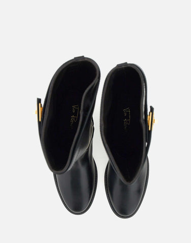 Stivali "Santa Monica" in pelle 3807 NERO VIA ROMA 15