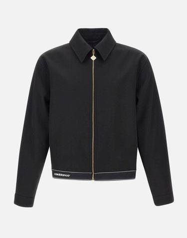 "Sports Tailoring Black Wool Jacket" MPF25JK425 01 CASABLANCA