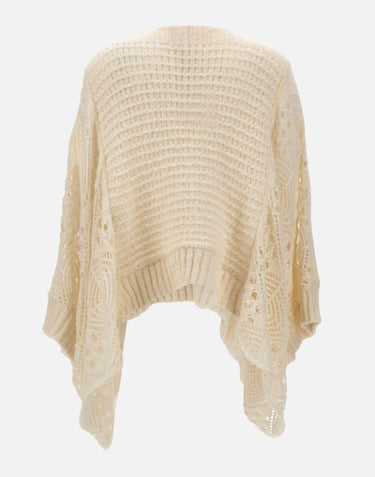 Maglione in lana e alpaca W08060280 24WHITE MAURIZIO MYKONOS