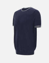 T-shirt in maglia DK87060 BLU DIKTAT