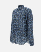 Camicia uomo in cotone e lino LFU02P0147117U 0001 BARBA