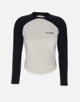 Maglia "Circle Contrast Ls" 325JTS228JS0203 WHTBLK COURREGES