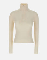 Pullover "Zipped Mockneck" 325MPU247FI0071 WHITE COURREGES