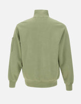 "Brushed and Emerized Diagonal Fleece Half Zip Sweatshirt" 19CMSS142A 006372R612 C.P. COMPANY