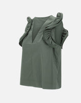 Blusa in popeline di cotone QP1MR021 5022 KAOS