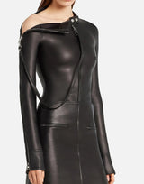 "Zipped Biker Top" 325CTO436PU0049 BLACK COURREGES