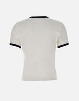T-shirt "Signature contrast" VESJTS017JS0070 WHTBLK COURREGES