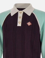 "Merino Tennis Long Sleeve Polo" MAW25KW1131 01 CASABLANCA