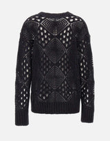 Maglione in lana e alpaca W08210280 33BLACK MAURIZIO MYKONOS