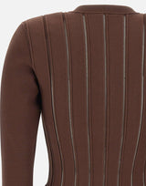 Giacca in maglia con dettagli à jour MK07S56E2 EA3 ELISABETTA FRANCHI