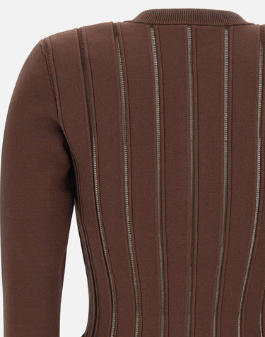 Giacca in maglia con dettagli à jour MK07S56E2 EA3 ELISABETTA FRANCHI