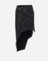 Gonna in denim VAQ10S002 BLACK VAQUERA