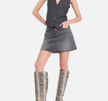 Gilet in denim UF5226D0266 87457 LIU-JO