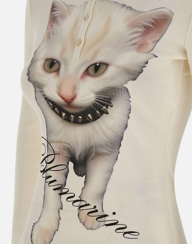 Maglia in jersey di cotone 2T100A C1031 BLUMARINE