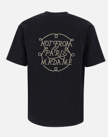 "Le T-shirt slogan tresses" TS259 CO134BLACK DROLE DE MONSIEUR