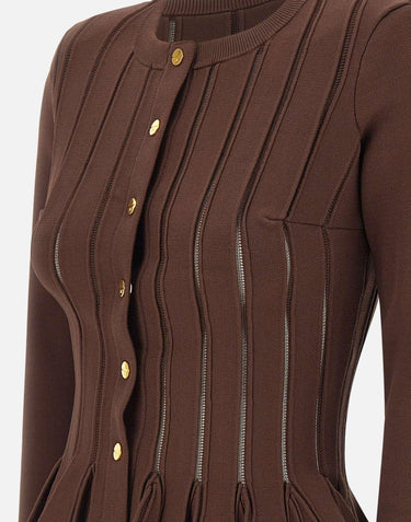 Giacca in maglia con dettagli à jour MK07S56E2 EA3 ELISABETTA FRANCHI