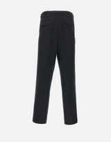 Pantaloni "Wide Pleated Trouser" in lana 41671 BLACK SUNFLOWER
