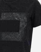 T-shirt in jersey con macro logo in voile MA03151E2 110 ELISABETTA FRANCHI