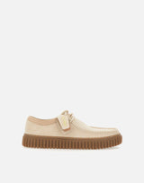 Stringata "Torhill Lo" in camoscio 180906 ECRU CLARKS