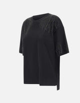 T-shirt in cotone con perline G315Z100523N 033 ELENA MIRO'