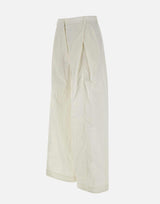 Cotton tuck pants LW251PT17WH 0053 LOW CLASSIC