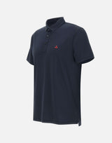 Polo " Mezzola 02" in piquet di cotone e seta <BR/> PEU5471 99012182215 PEUTEREY