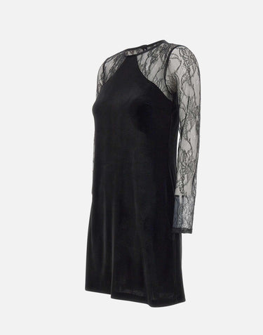 Abito in velluto con pizzo MF5466J4952 22222 LIU-JO