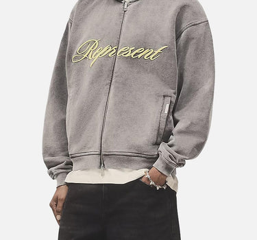 "Script Logo Zip Hoodie" MLM100025 47 REPRESENT