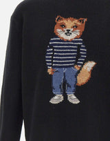 "Dressed Fox Intarsia Wool Jumper" PM00806KH0002 P199 MAISON KITSUNE'