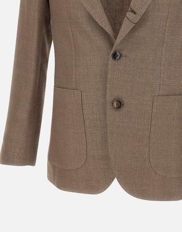 Blazer in lino, lana e seta 190504 0001 BARBA