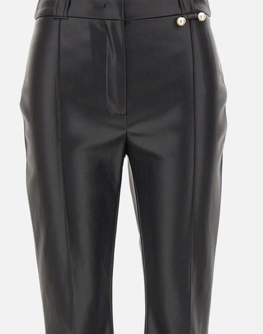 Pantaloni flare in tessuto spalmato CF5016E0624 22222 LIU-JO