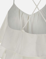 "Tank top volant mixed fabric" T35218 31 SUN68