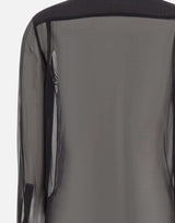 "Sheer Silk tuxedo shirt" 32126 1433 FILIPPA K