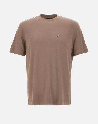 T-shirt in seta e modal EM002996 AF13721U6189 EMPORIO ARMANI