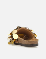 Sandali in pelle e dischi oro 24SHH0094EMB015 M773 RABANNE