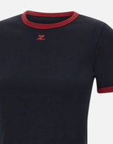 T-shirt "Signature Contrast" in cotone 125JTS017JS0203 B087 COURREGES