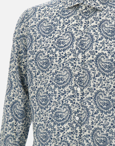 Camicia  in cotone e lino LFU02P0147118U 0001 BARBA
