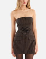 "Pinstripes Belted Long Top" 114696 3065 ROTATE BIRGER CHRISTENSEN