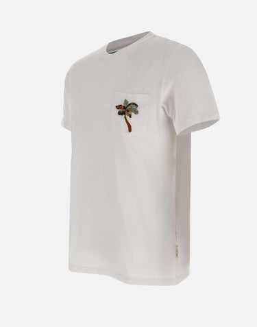 T-shirt "Naif" in cotone NAIFR00470 BIANCO BOB