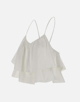 "Tank top volant mixed fabric" T35218 31 SUN68