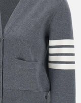"Milano Classic V Neck Cardigan" in lana merino FKC207A 00014035 THOM BROWNE