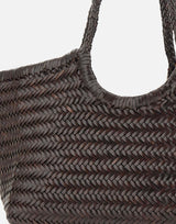 Borsa a spalla "Nantucket basket big" in pelle 8822 BROWN DRAGON DIFFUSION