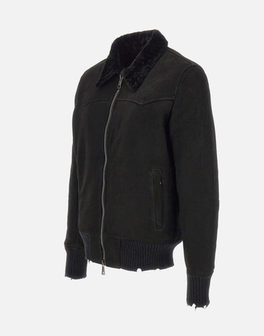 Giacca in shearling GU26F18011MEVL NERO GIORGIO BRATO