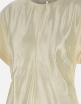 "Pero blouse" in organza di seta e lino PERO IVORY LOULOU DE SAISON