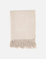 Poncho con logo e frange 2F5034T0300 30003 LIU-JO