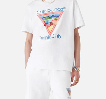 "Tennis club printed t-shirt" MPF25JTS001 01 CASABLANCA