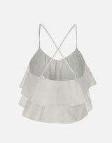 "Tank top volant mixed fabric" T35218 31 SUN68