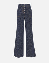 Jeans flare in denim jacquard WRNB0004 99TJEF9S9090 ETRO